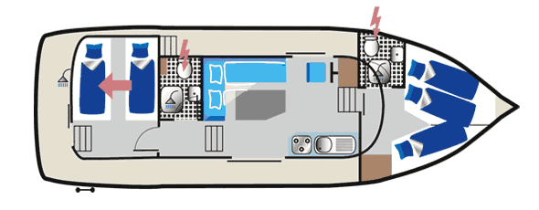 Grundriss Hausboot Aquino Grundriss der Aquino 1190