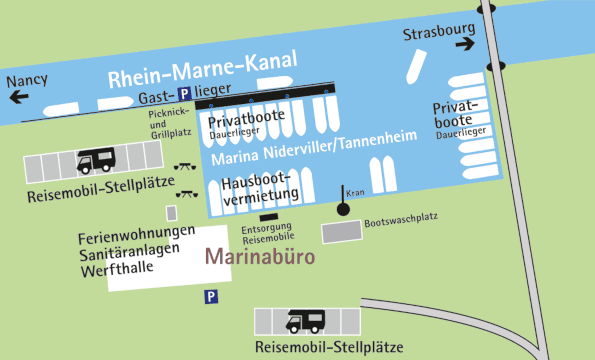 Marina Niderviller Lageplan - Caravan Stellplatz